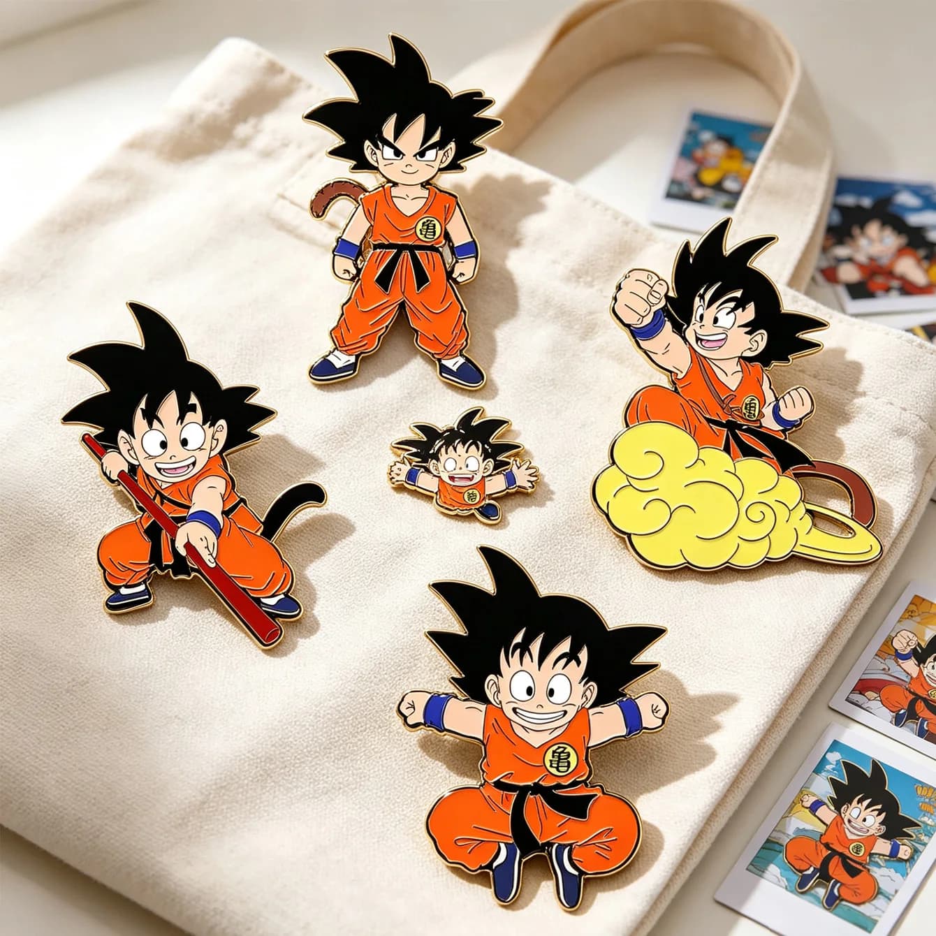 Anime Son Goku Cartoon Character Brooch Enamel Pin Metal Badge Jewelry for Clothes And Backpack Accessories Gifts