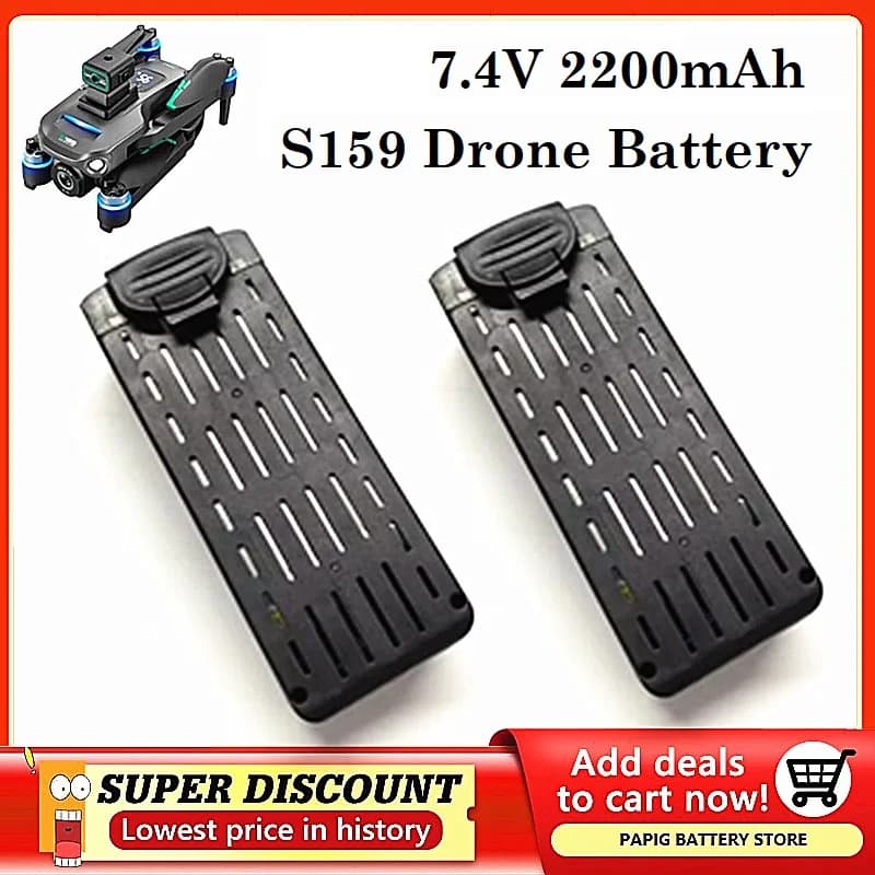Batteria S159 7.4V 2200mAH S159 Batteria per droni per S159 Droni telecomandati Pezzi di ricambio Accessori all'ingrosso