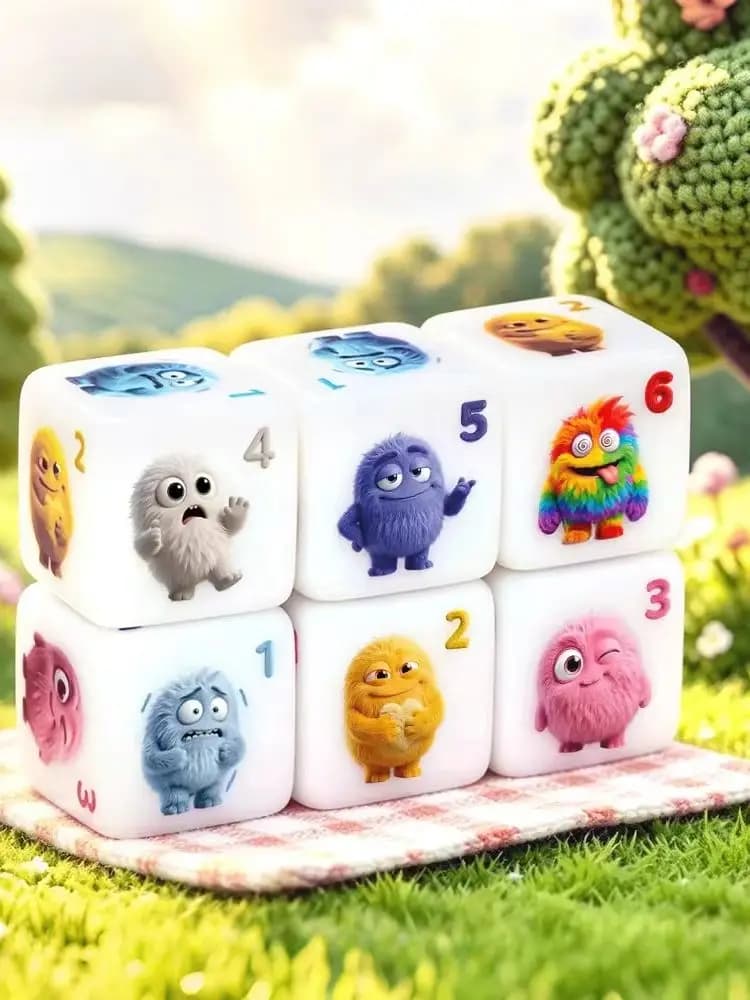 PCS Monster Pattern Dice Set for Dungeons and Dragons, DND RPG Polyhedral Dice, Unique Tabletop Game Gifts for Adults Men – Chri