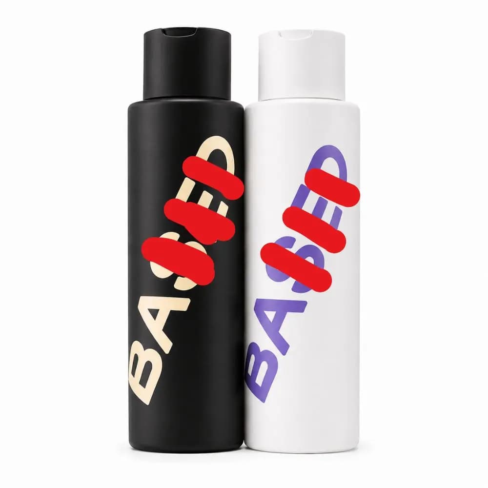 Set di shampoo e balsamo BASED per uomo – Idratante e nutriente con menta piperita e olio di cocco, detergente delicato, confezione da 2 x 355 ml