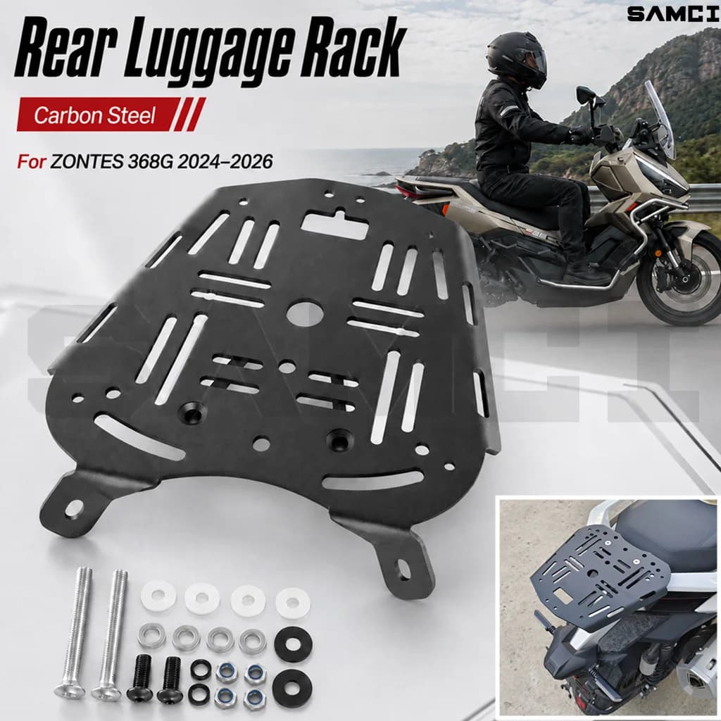 Motorcycle Rear Rack New For ZONTES 368G 2024 2025 2026 Rear Tail Box Luggage Carrier Seat Backrest Support Accessories