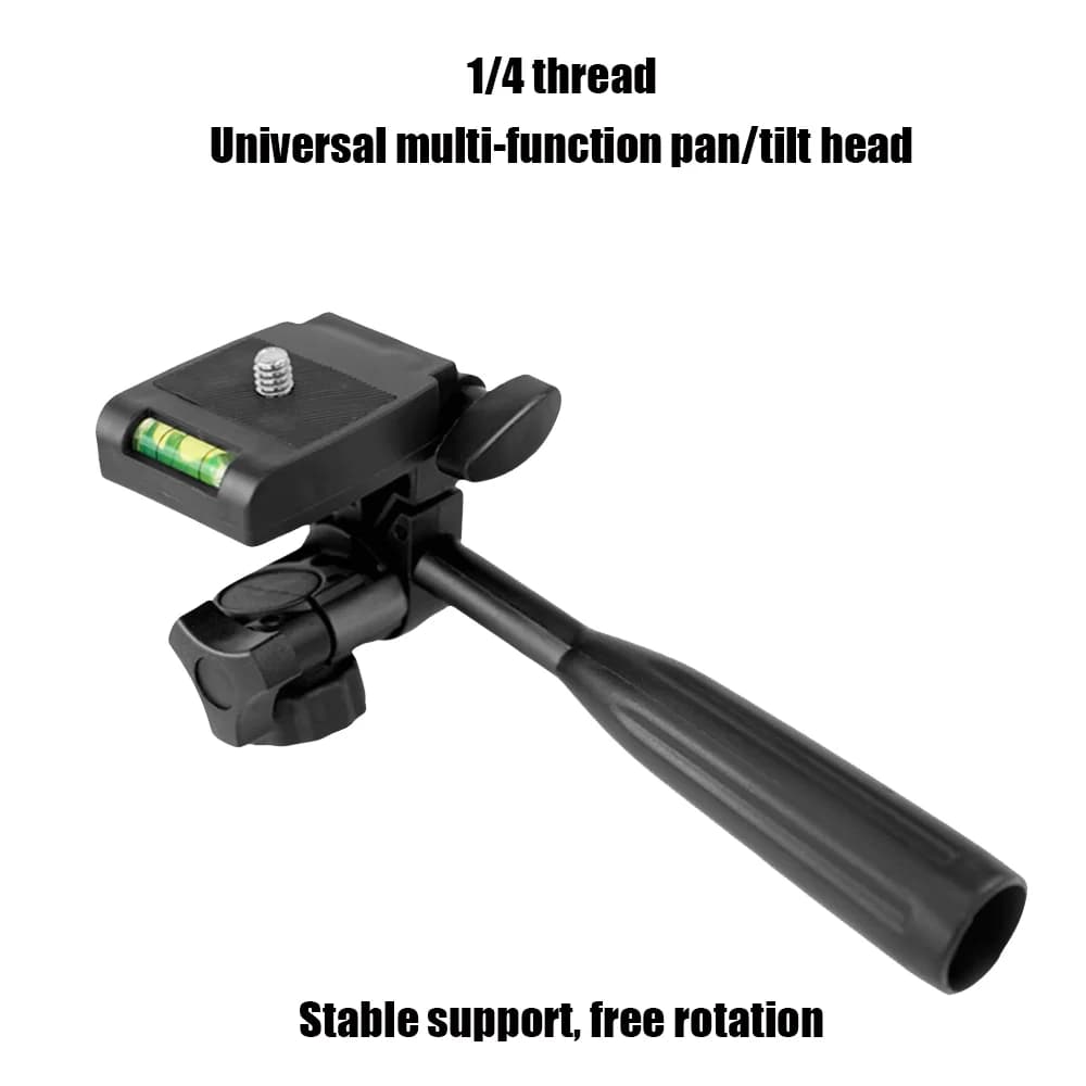 1/4 '' Testa staccabile per telefono cellulare Micro SLR Maniglia Telecamera PTZ Staffa rotante Treppiede cardanico per fotocamera Mobile Live Streaming