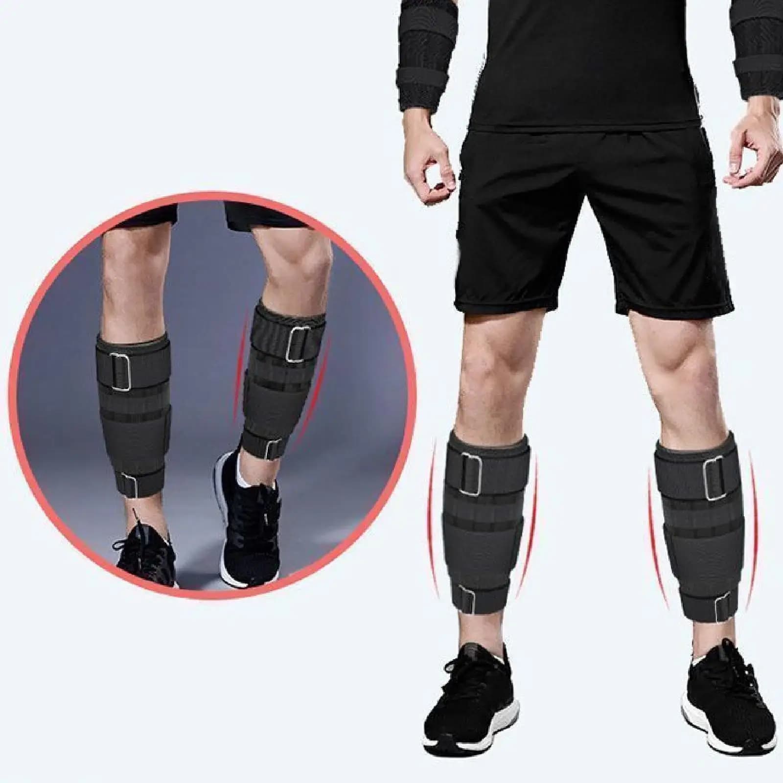1 pair of adjustable ankle weights, modular straps for leg weight, weighted wrist strength training for women, men, gym, yoga, jogging