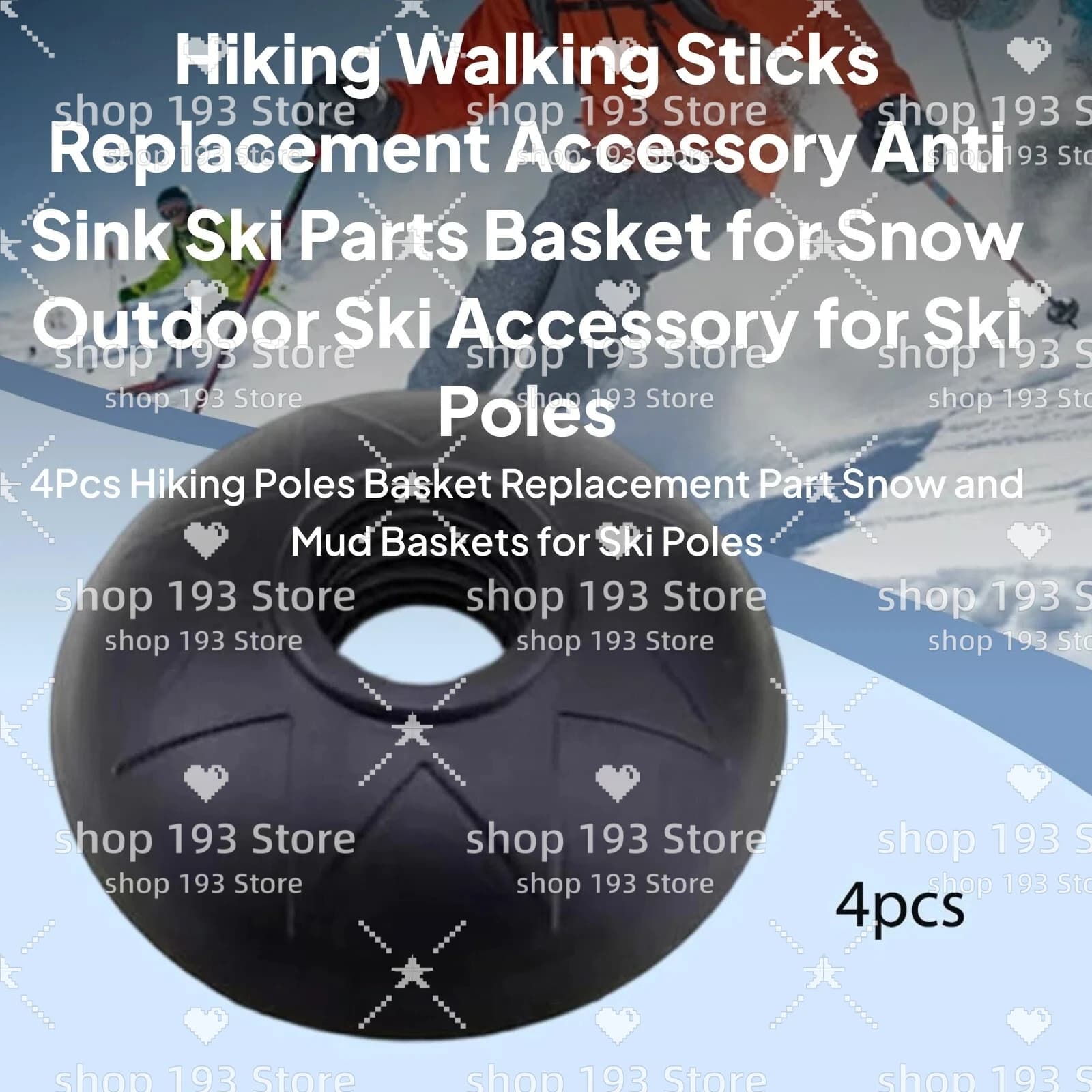 Accessorio di ricambio per bastoncini da trekking e sci, cestello anti-ancoraggio per bastoncini da sci, accessorio per sci da neve per esterni