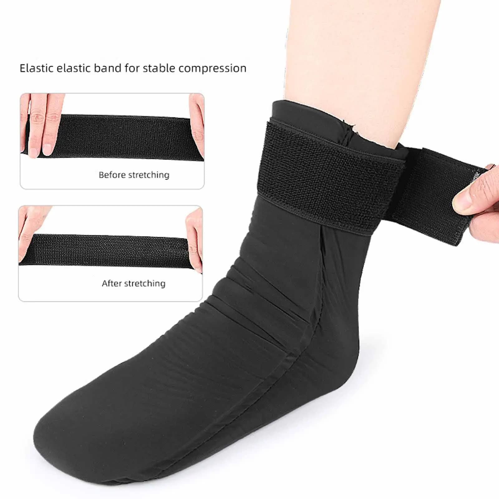 Impacco di Ghiaccio per Piedi, Supporto Ergonomico per Caviglia, Calzino in Gel Riutilizzabile per Terapia Caldo/Freddo, Comodo per Allenamento e Viaggi