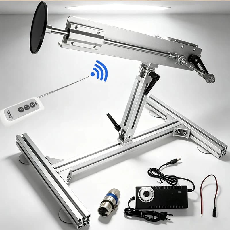 Remote Control Big Stroke Adjustable Telescopic Linear Actuator with Stand Suction Cup 3XLR Connector Power Controller 110V-240V