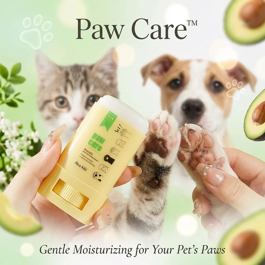 Balsamo per Naso e Zampe di Cani 15g, Crema Protettiva per Zampe di Cani e Gatti, Idratante per Piedi di Animali Domestici, Riparatore per Zampe Screpolate, Accessori per Animali