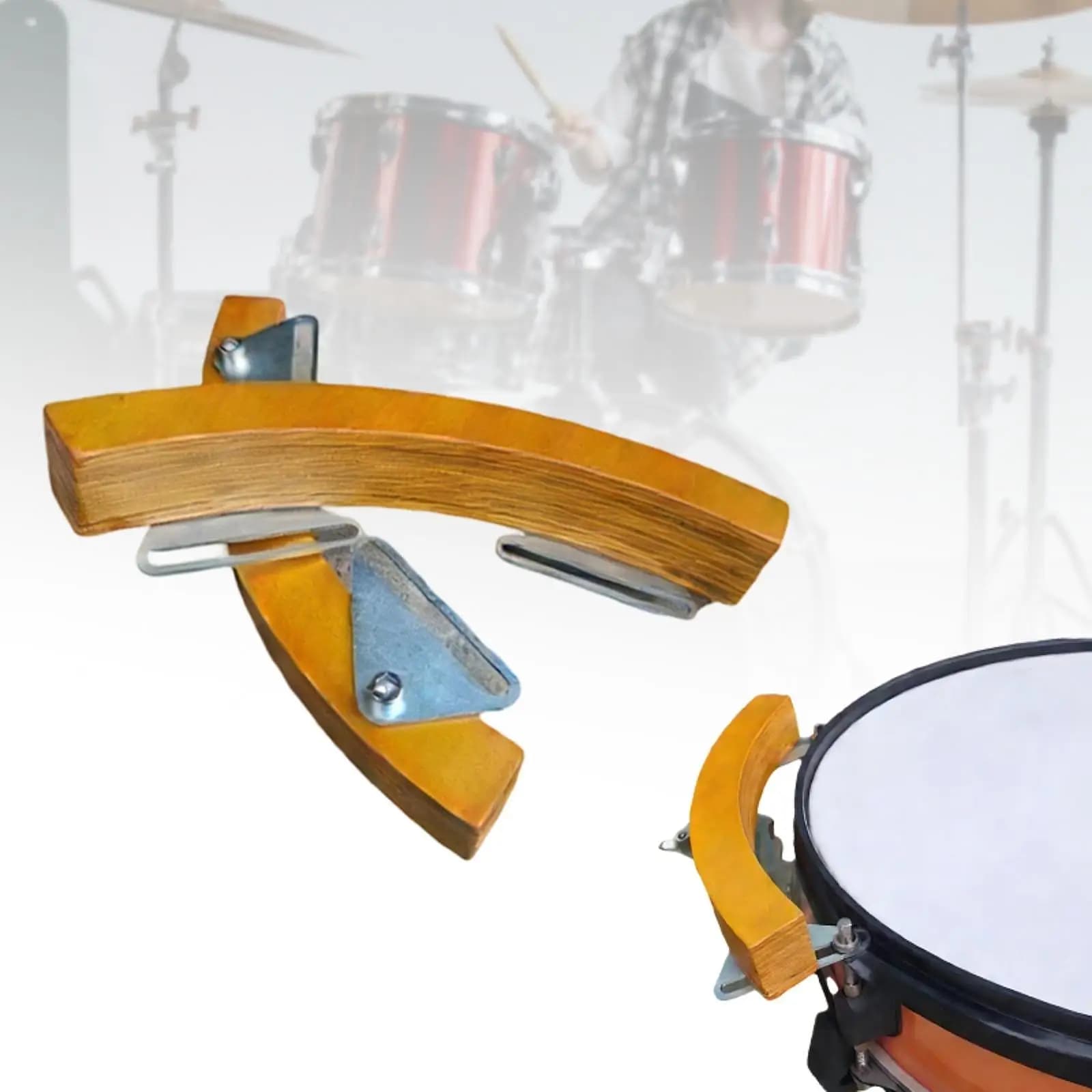 1 Pezzo/1 Paio Rimshots per Rullante, Dispositivo di Impatto Laterale in Legno per Tamburo, per Principianti, Performance sul Palco, Accessorio per Percussioni