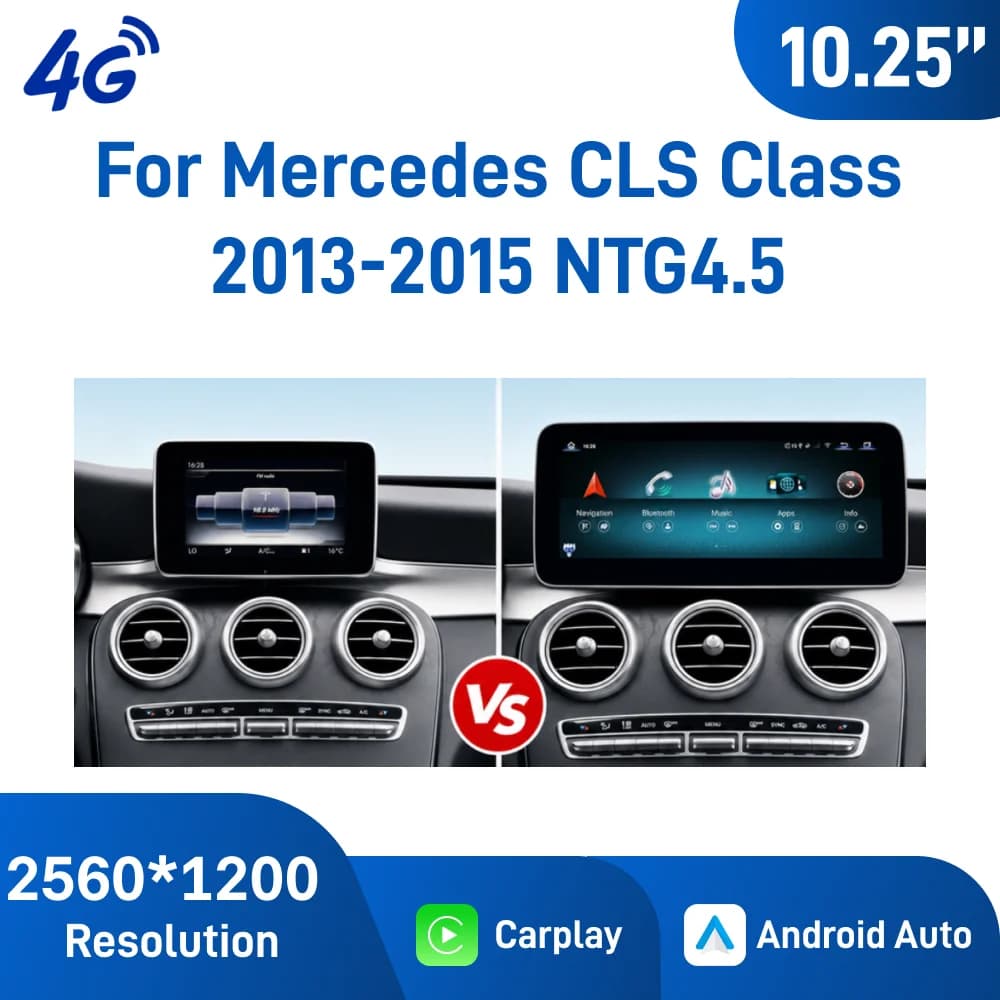For Mercedes CLS Class 2013-2015 NTG4.5 10.25 Inch Android 13 Car Navigation , GPS ,Bluetooth ,Wireless CarPlay