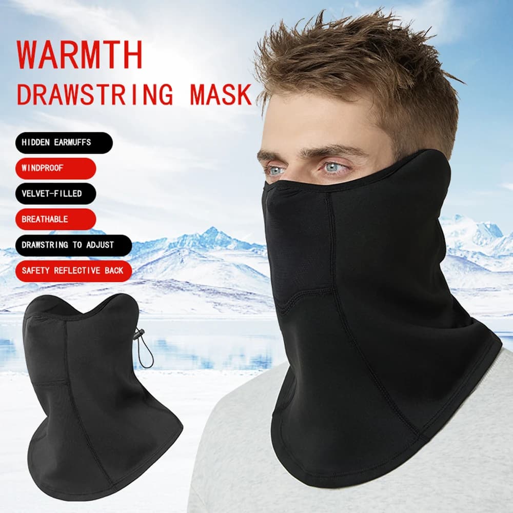 warm winter cycling mask outdoor neck mask often cold proof face cover cover for neck cover for thickened head in men's fleece