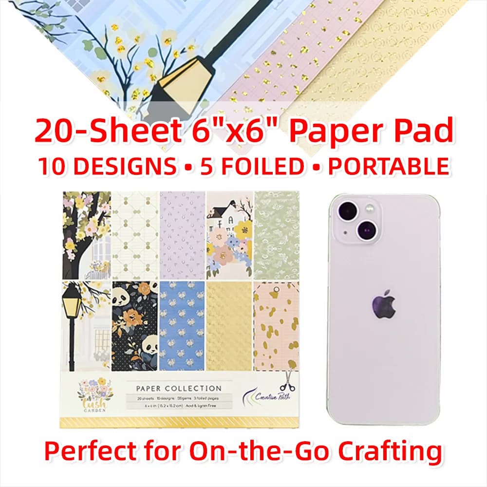 Creative Path 6 Inch Scrapbooking Supplies Designer Pattern Papers Crafts Materials Decorative Background Origami Pack Acid Free