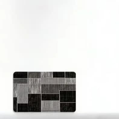 Industrial Style Floor Mat: Abstract Wood Grain Texture Blocks Non-Slip Mat