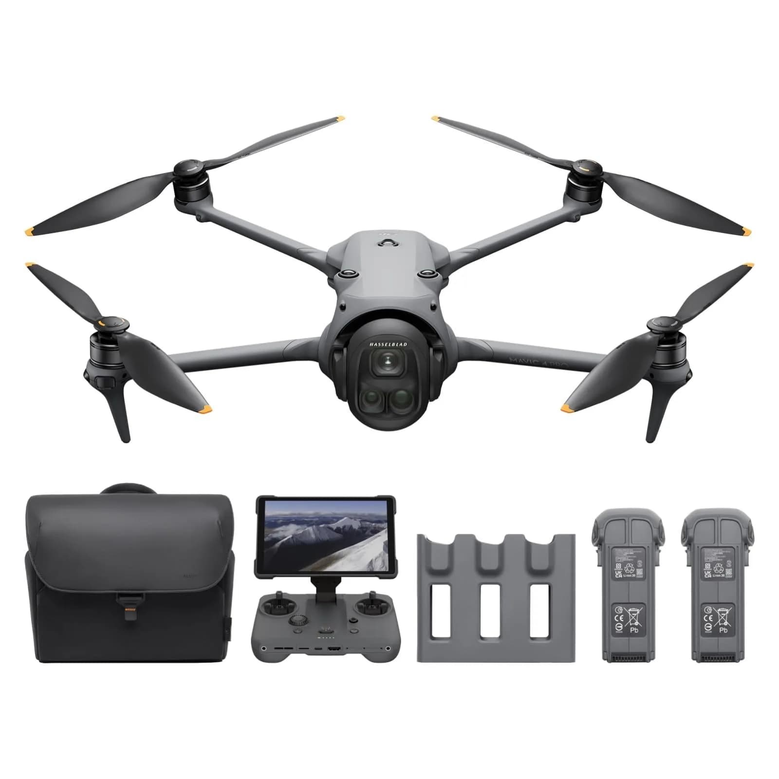 DJI Mavic 4 Pro 512GB Creator Combo con RC Pro 2, Drone Flagship con Tripla Fotocamera, Fotocamera Hasselblad CMOS 4/3 da 100MP, 51 Minuti di Autonomia Massima, Tre Batterie, Hub di Ricarica, Professionale, Grigio