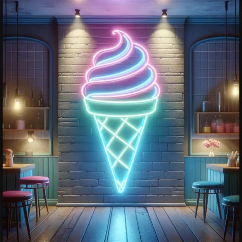 Luce al Neon a LED per gelato |