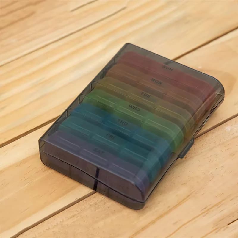 1 Set 7 Day Organizer Wallet 21 Grills 3 times One day Portable travel with large compartments for vitamins Medicine Fish oils