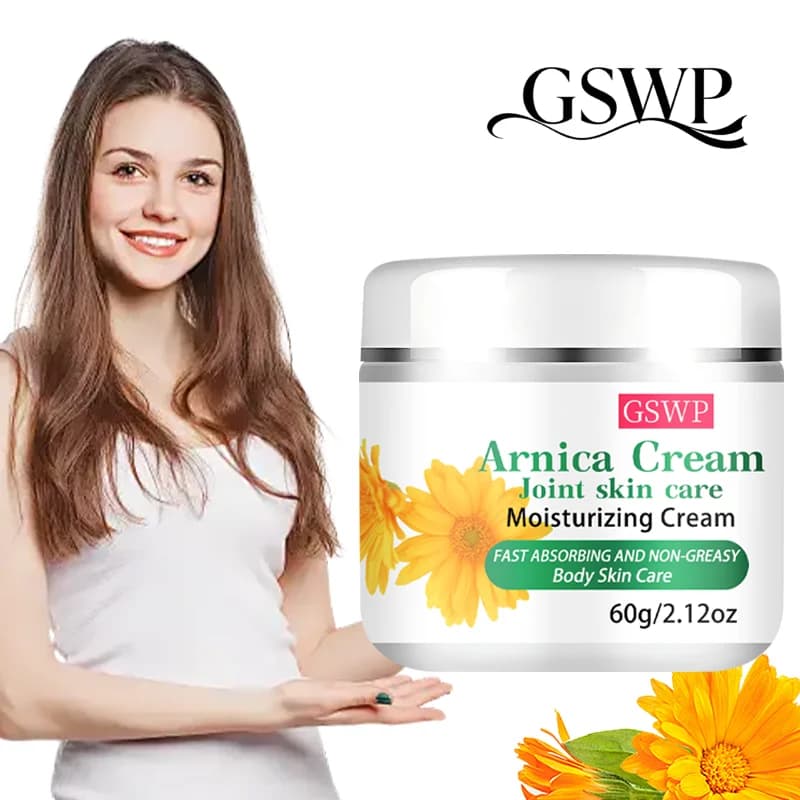 GSWP Crema idratante all'arnica, si assorbe rapidamente senza appiccicarsi, nutre la pelle intorno alle articolazioni. 60g/120g