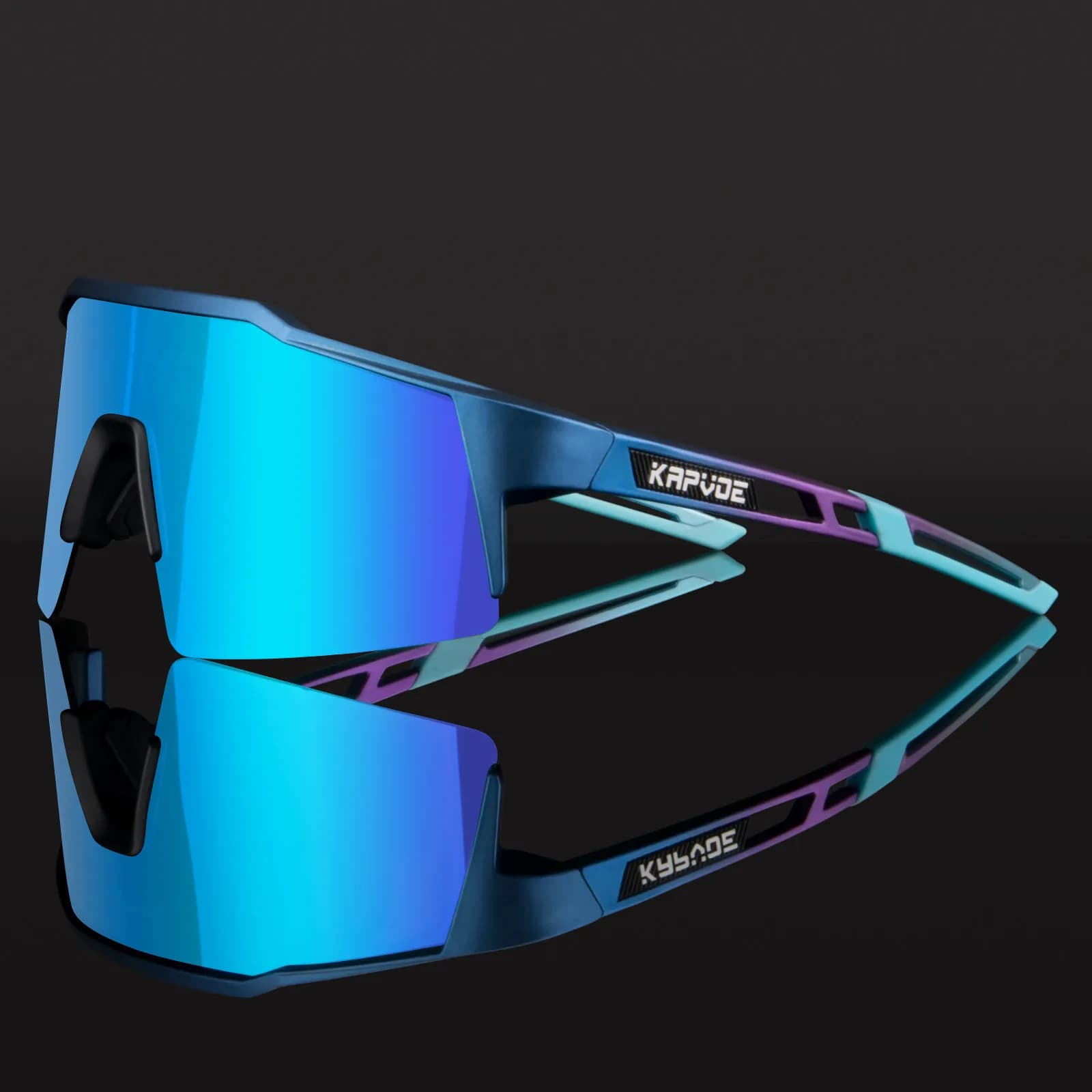 UV400 Occhiali sportivi Mountain Bike Sport Occhiali da ciclismo Occhiali da ciclismo all'aperto Occhiali da sole da ciclismo da uomo Occhiali da sole MTB 1 lente