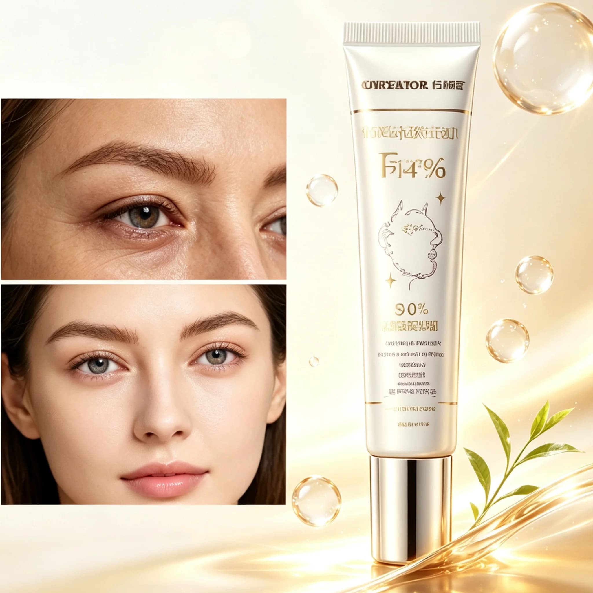 Collagen Vitamin C Eye Cream Niacinamide Hydrating Firming Smoothing Fine Lines Daily Anti-Aging Under Eye Cream 20g