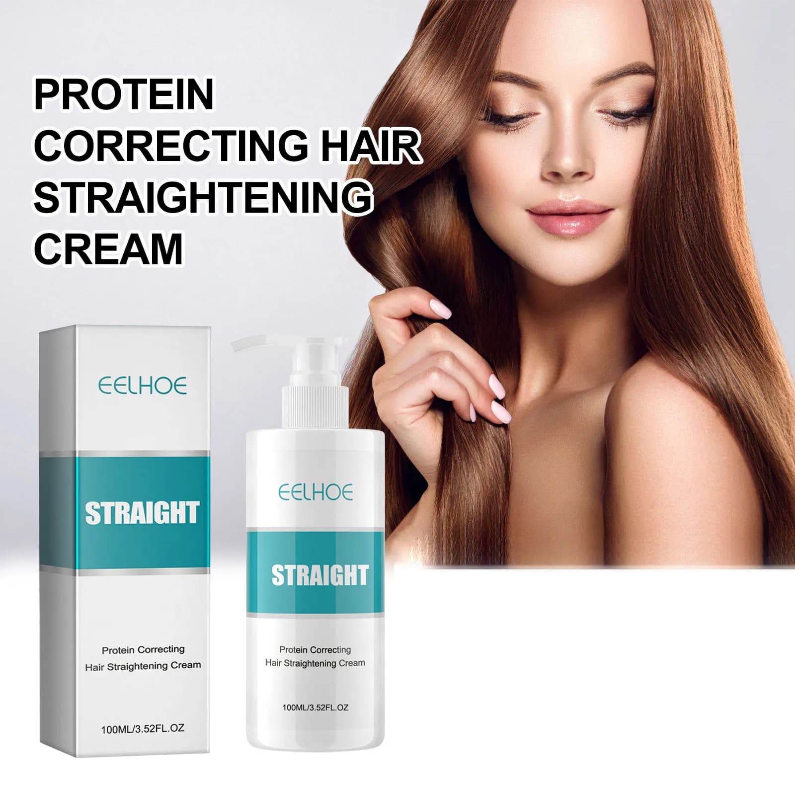 Eelhoe Proteine Crema lisciante per capelli Riparazione Cura dei capelli ricci Anti crespo Liscio setoso Nutriente Crema per la correzione delle proteine del cuoio capelluto