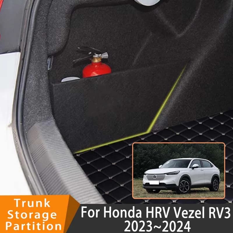 Accessori Auto Per Honda HRV Vezel RV3 2023 ~ 2024 Auto Aggiornamento Organizzatore Tronco Partizione Laterale Tronco Interno Scatola di Immagazzinaggio parti
