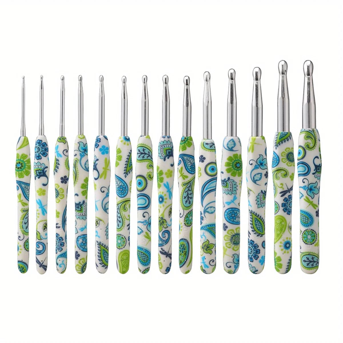 Uncinetto stampato Paisley (pezzo singolo/set) - uncinetto ergonomico TPR con manico morbido per lavorare a maglia maglione