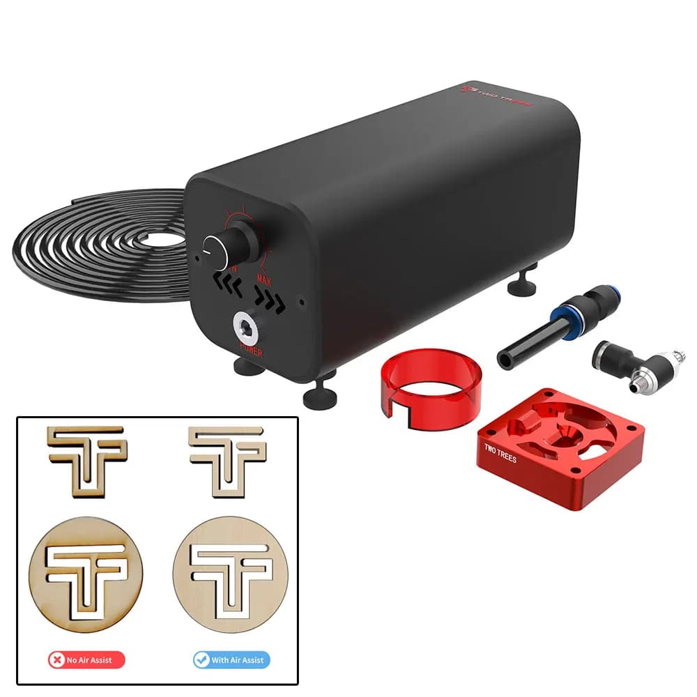 Twotrees 36W air pump Air flow service kit 10-30L/Min air care system remove smoke and dust for laser engraving machine