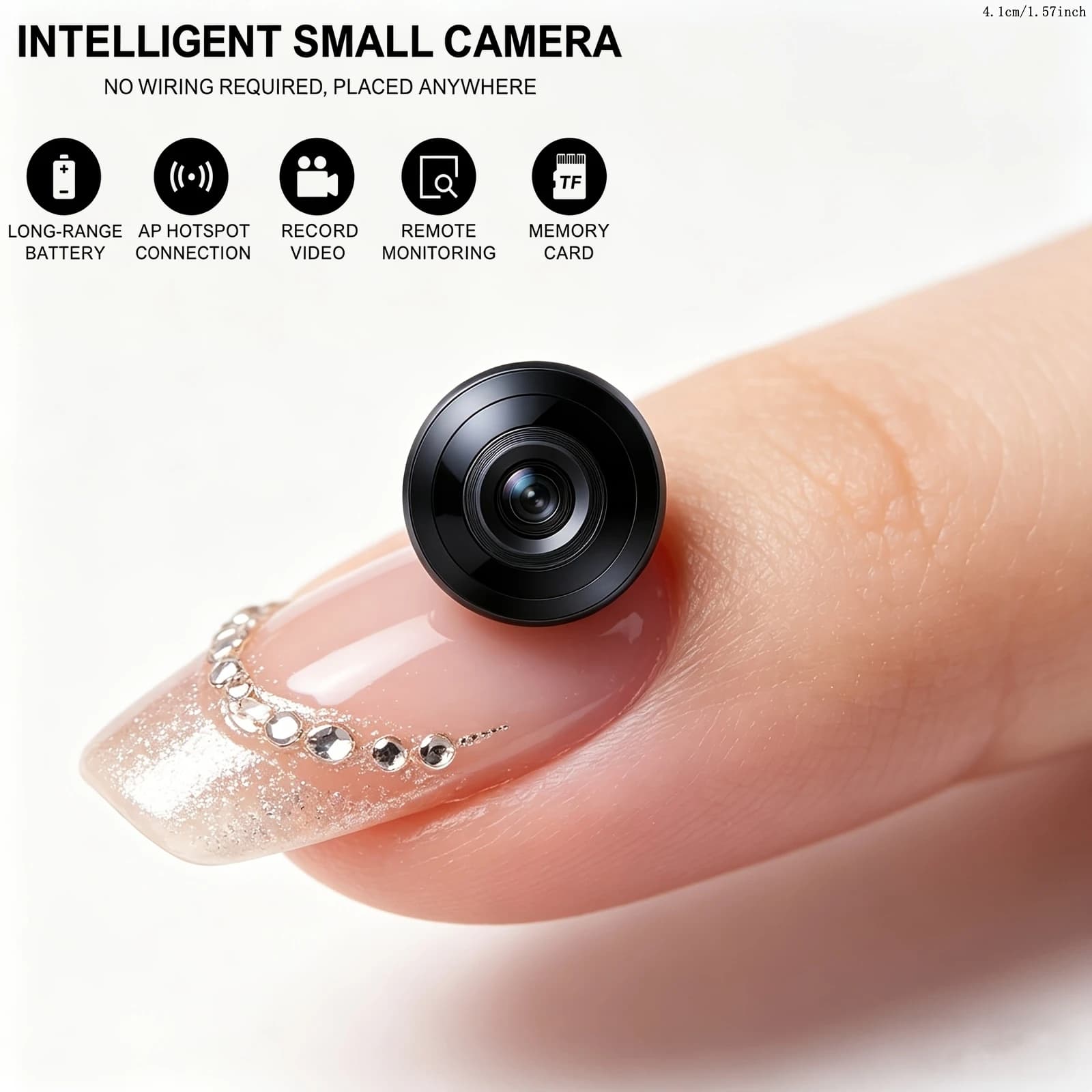 High-definition Mini WiFi Security Camera, Wireless Home Camera With Audio/video, Features Infrared Night Vision and Motion Detection, Long Battery Life, Suitable for Home, Office, Pet, and Baby Monitoring.