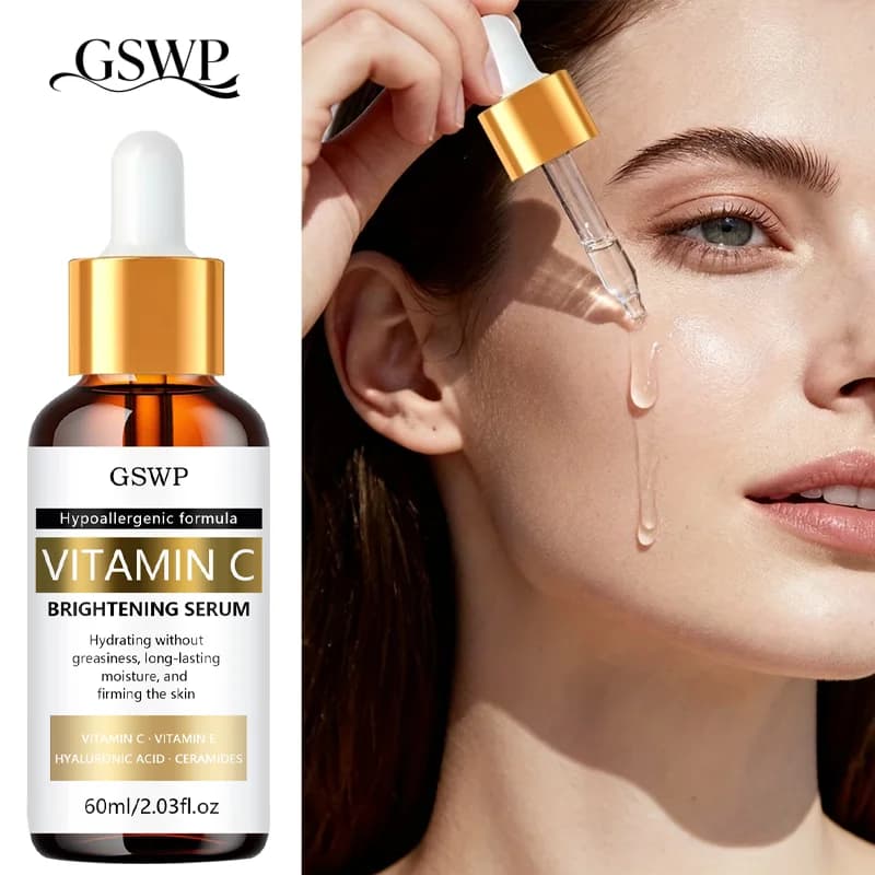 Siero alla vitamina C GSWP. Idratazione profonda senza effetto appiccicoso, solleva e rassoda la pelle, senza alcol. 60ml/120ml