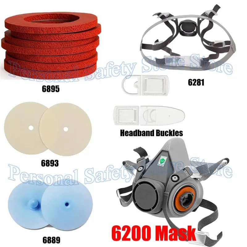 6200 Respirator mask accessories 6200/7502/6800 6889 6893 6895 Inhalation expiration valves Silica gel 6200 Gas mask Replace