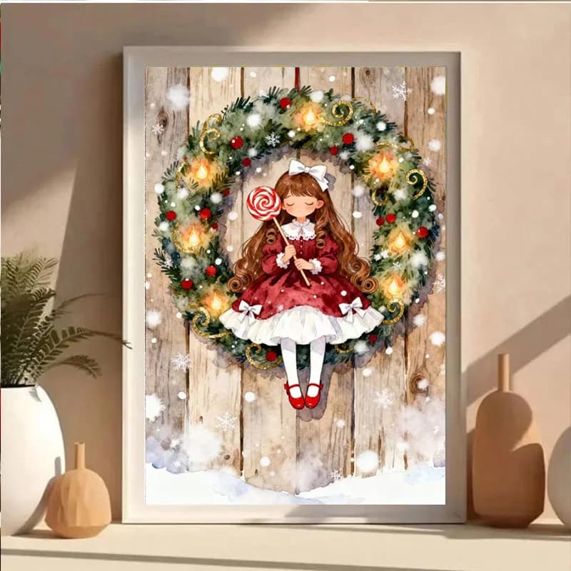 AB Diamond DIY Diamond Painting Set, featuring cartoon fairy girl designs, is ideal for adults and beginners.