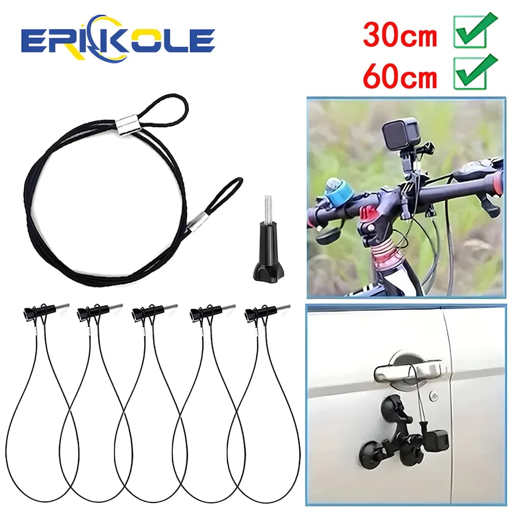 Per GoPro Accessori Cordino di sicurezza Corda per Insta360 X4 SJCAM DJI OSMO Action Camera Acciaio inossidabile Tether Pocket 3 Accessorio
