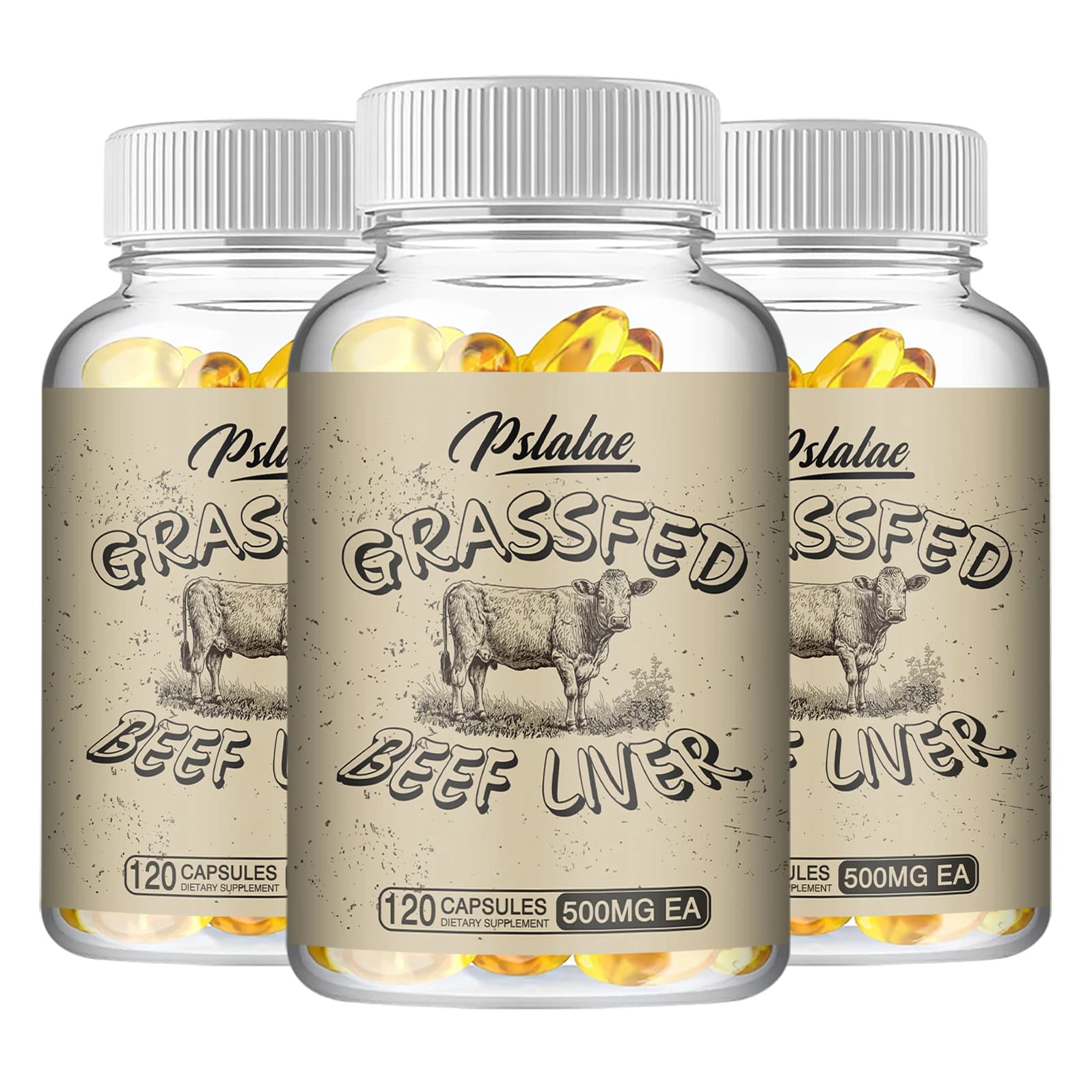 Beef liver supplement powered with grass to support energy production, digestion and detoxification-120 capsules