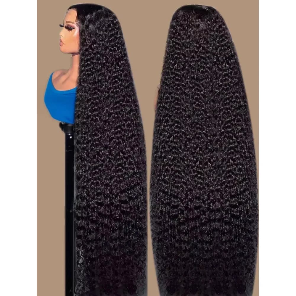 Front Wigs in Pizzo 13x6 Jerry Curly Wave HD 40-42 Inches, Brazilian Wigs in Human Hair 13x4 with Ricce Waves, Density 250 for Women