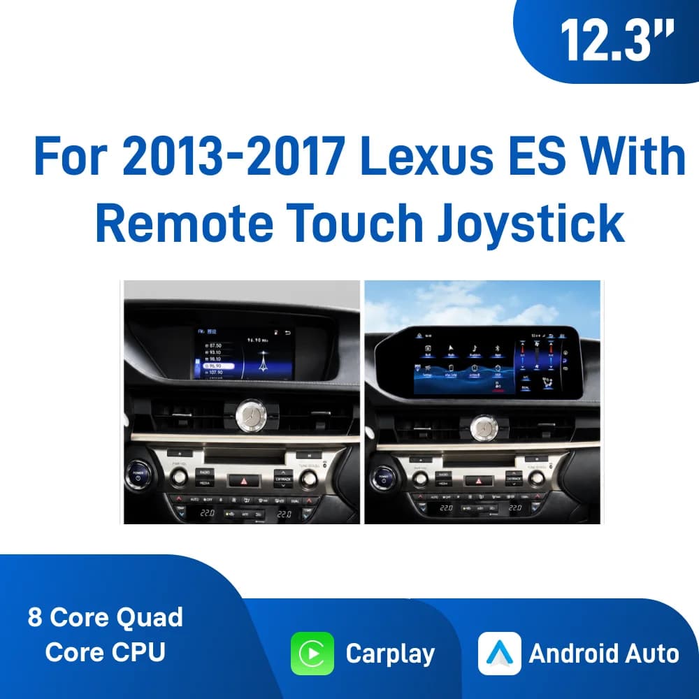 For Lexus ES 2013-2017 With Remote Touch Joystick 12.3 Inch Android Car Navigation , Plug and Play, Auto Smart Multimedia Player