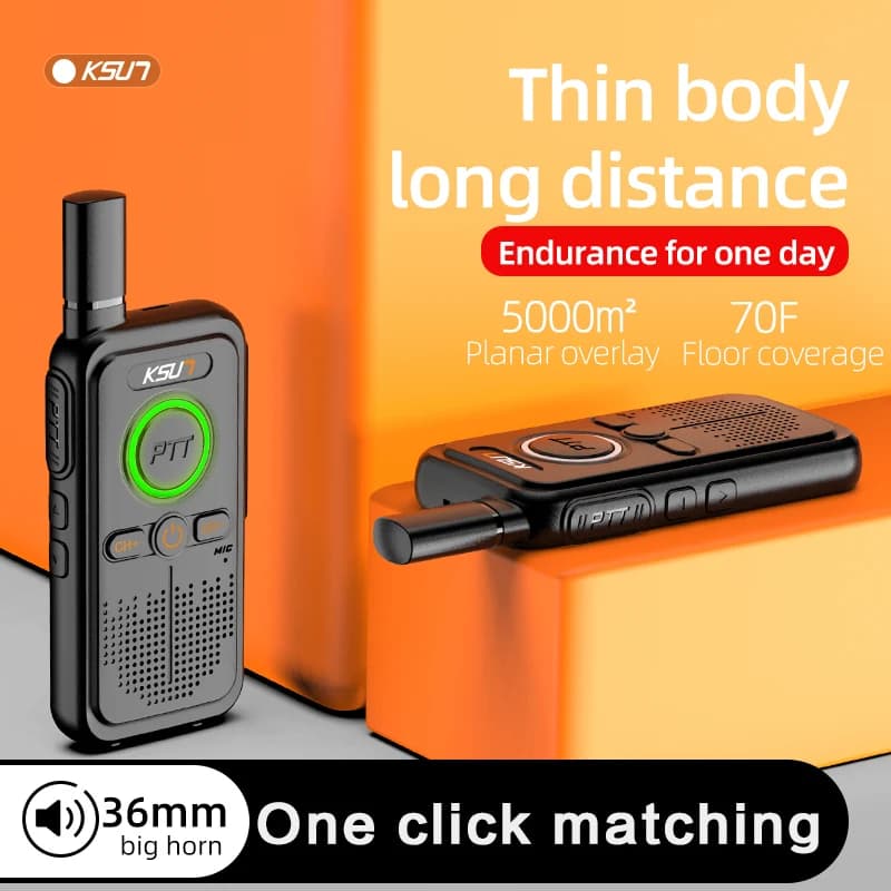 PMR446 Walkie Talkie 2 pezzi inclusi Mini formato Tipo C Dispositivo di comunicazione ricaricabile Radio portatile KSUT Radio bidirezionale