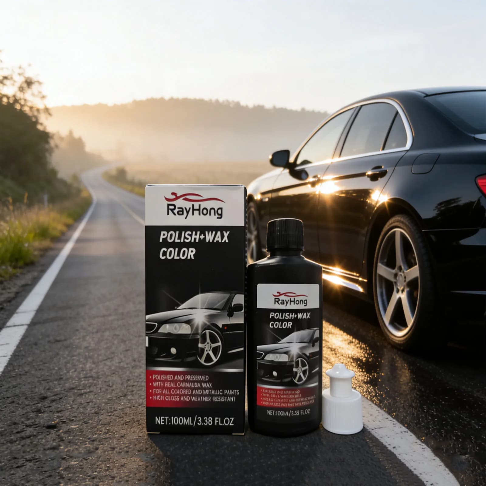 RAYHONG Cera Lucidante 100ml per Riparazione Graffi e Cura della Vernice Auto