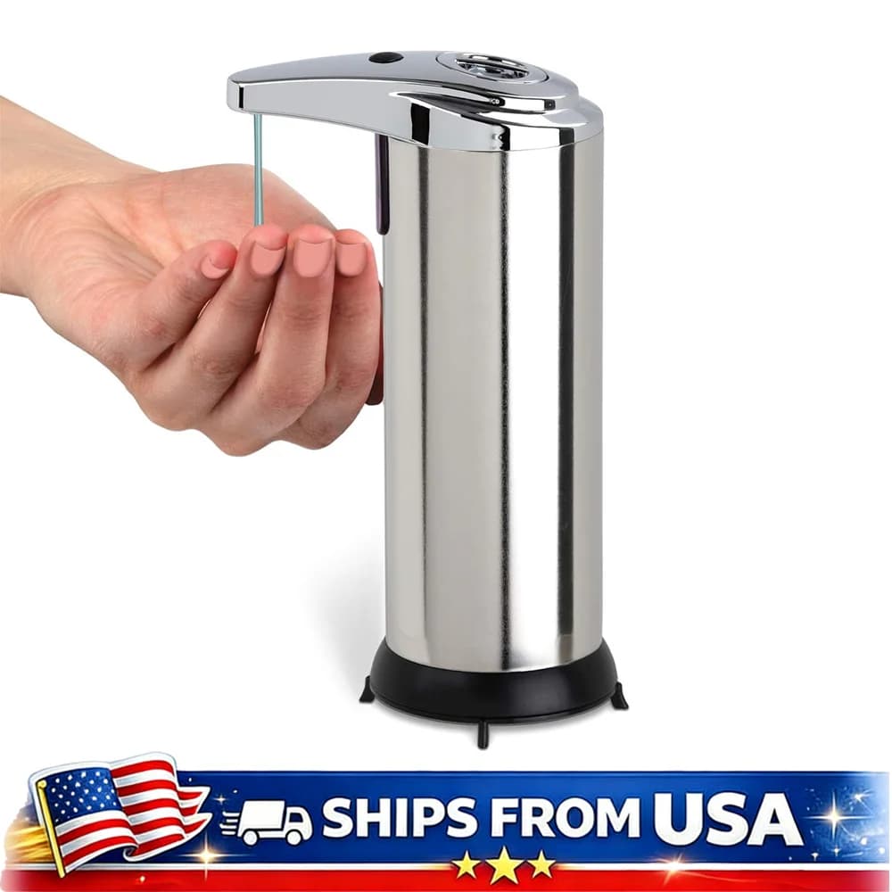 Dispenser automatico di sapone senza contatto con sensore di movimento a infrarossi e pompa per sapone liquido con uscita regolabile per uso in cucina e bagno