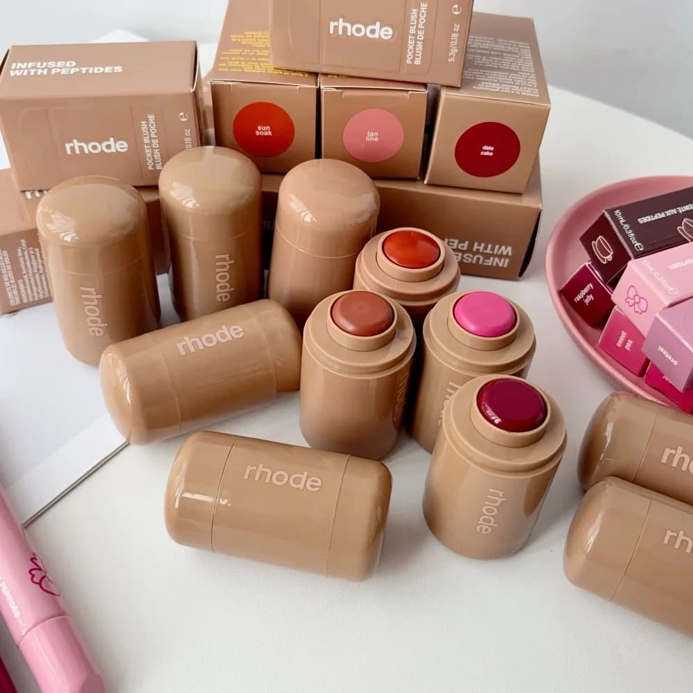 Original Brand RHODE Latest Candy Apple Teacup Pocket Cream Blush Stick Face Easy Apply Cheek Lips Long Lasting Natural Makeup