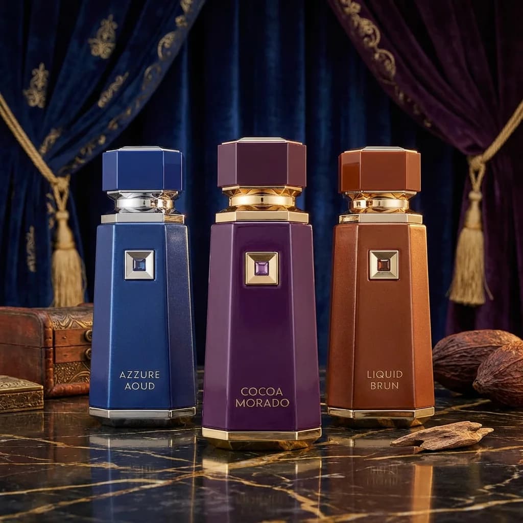 Profumo arabo a lunga durata, liquido, Brun Cocoa Morado Azzure Aoud French Avenue, fragranza legnosa, speziata, alla vaniglia, profumo da donna.