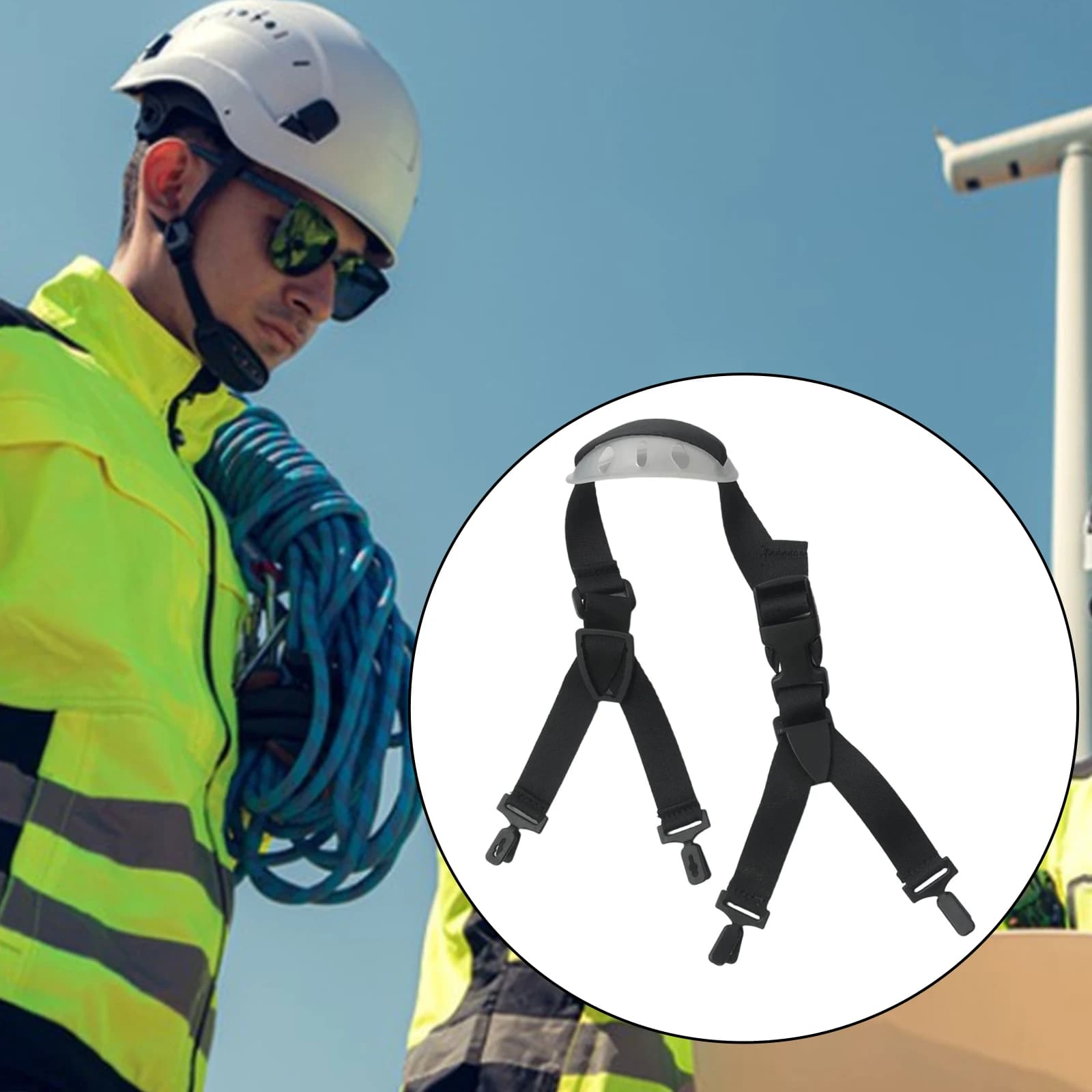 Cinturino Universale Regolabile per Casco, Elastico, Ricambio per Caschi da Arrampicata, Ciclismo e Moto