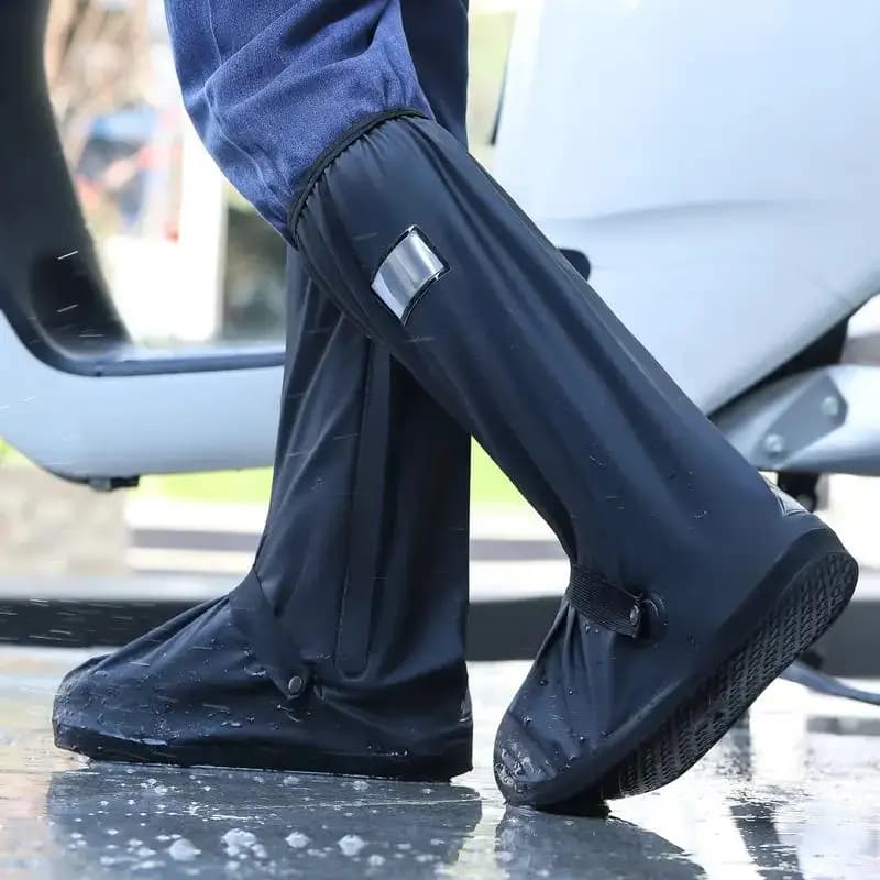 Copriscarpe Impermeabili 2XL, Protezioni Antiscivolo in PVC per Neve, Pioggia, Camminata, Escursionismo e Moto, Riutilizzabili e Pieghevoli