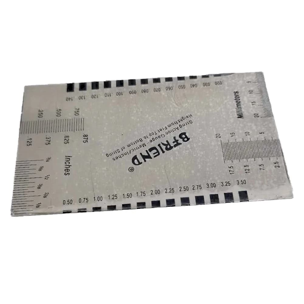 Calibro righello per azione a corda, strumento di riparazione per chitarra per liutaio, adatto per chitarra, ukulele, basso, banjo, mandolino
