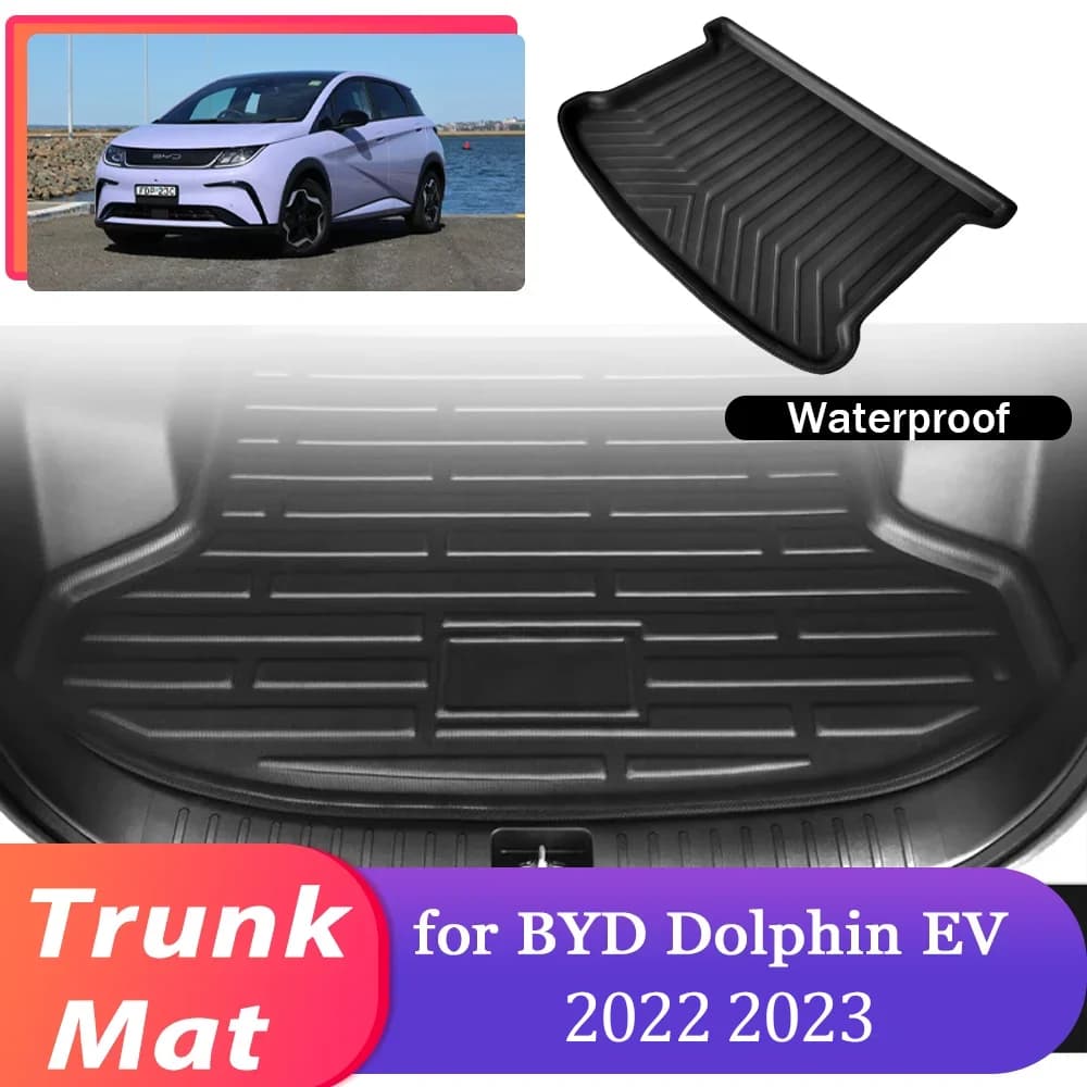 Tappetino per bagagliaio per BYD Dolphin EV 2022 2023 EVA Tappeto per bagagli impermeabile Tappetino per carico Fodera per tappeti Accessori per tappeti