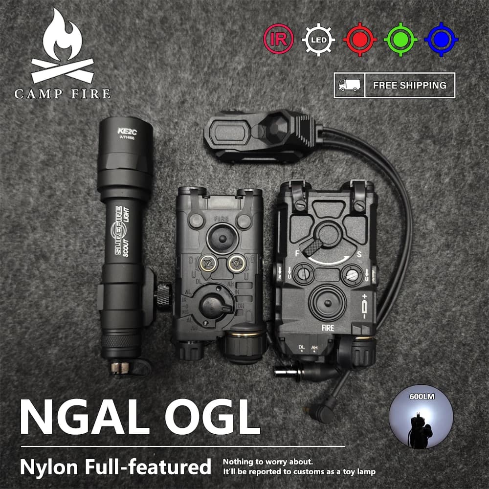 Tattiche L3 NGAL OGL Indicatori laserSurefir M300U M600C Torcia da caccia Scout Luce con airsoft AXON Doppio interruttore di controllo Rail