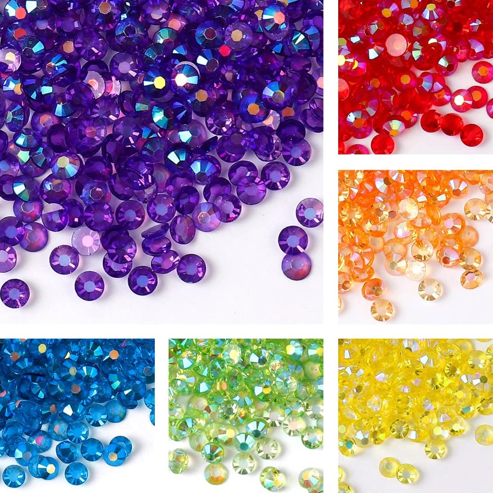 10g Mix Size AB Gelatina Resina Strass Cristallo Flatback Strass Bottiglie Tazze Decorazione Per Nail Art Decor