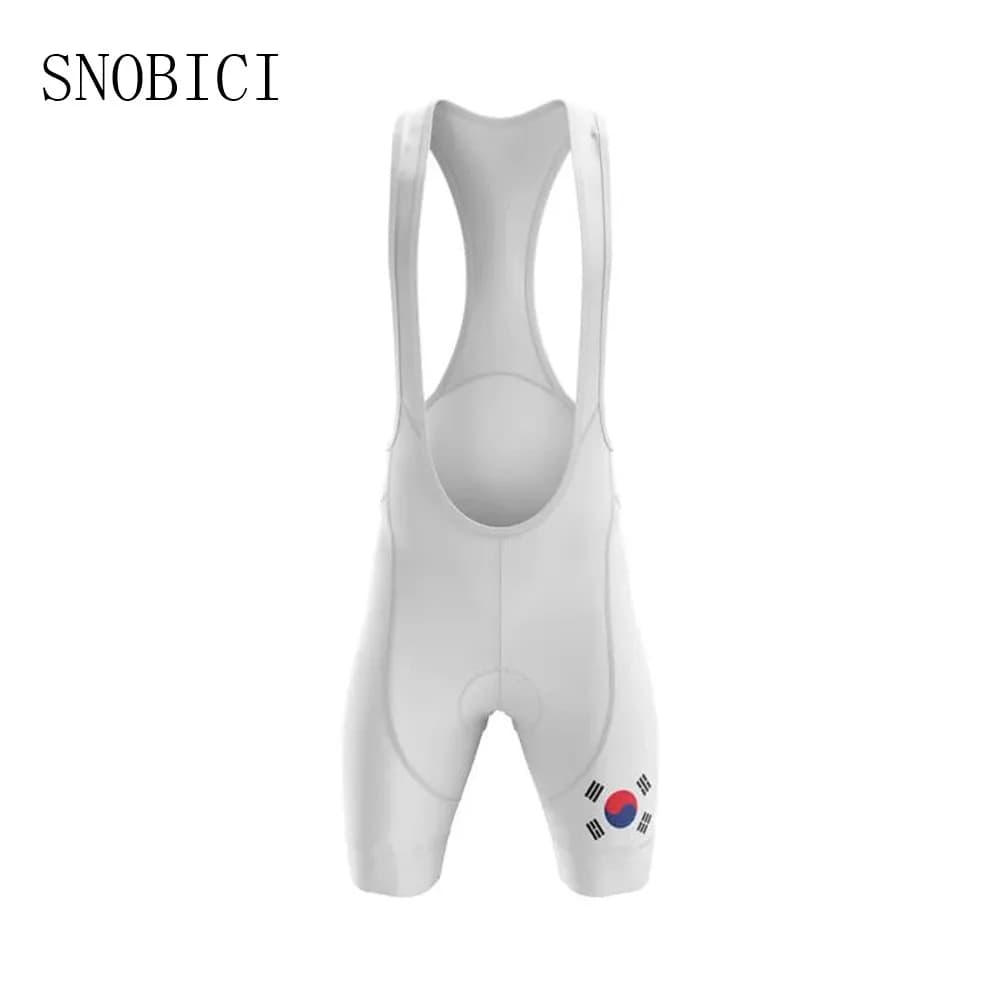 Summer Republic Of Korea Team Cycling shorts with white braces Mtb Road Bike Pro padded shorts comfortable cycling pants Cycling