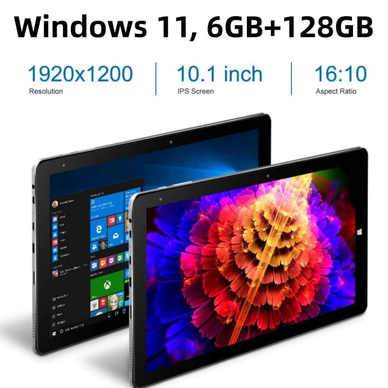 Tablet Windows 10 from 11.6 Inches 1366*768 IPS with Docking Keyboard, 32-bit 3735G CPU, 2GB+64GB, Quad Core, Double Camera, 9000mAh, 1 HD-MI port