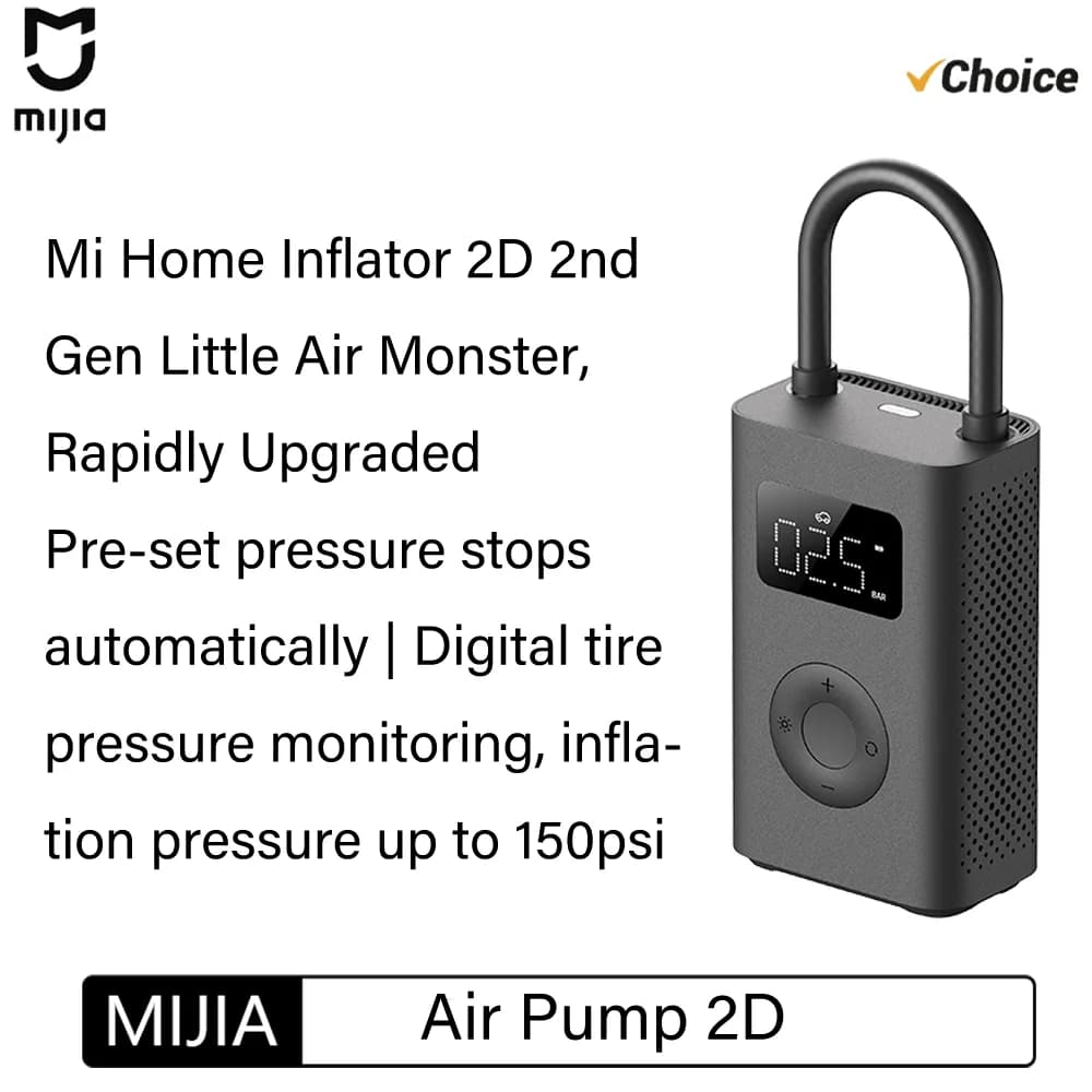 NEW Original MIJIA Inflatable treasur Air Compressor 2D 2000mAh Portable Inflator Air Pump 2D For Bicycle Car Motorcycle Ball CN