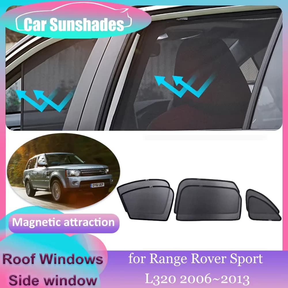 Parasole magnetici per auto per Range Rover Sport L320 2006 ~ 2013 2007 2008 2009 2010 2011 2012 finestre sul tetto visiera parasole tenda per parabrezza accessori per tetto apribile