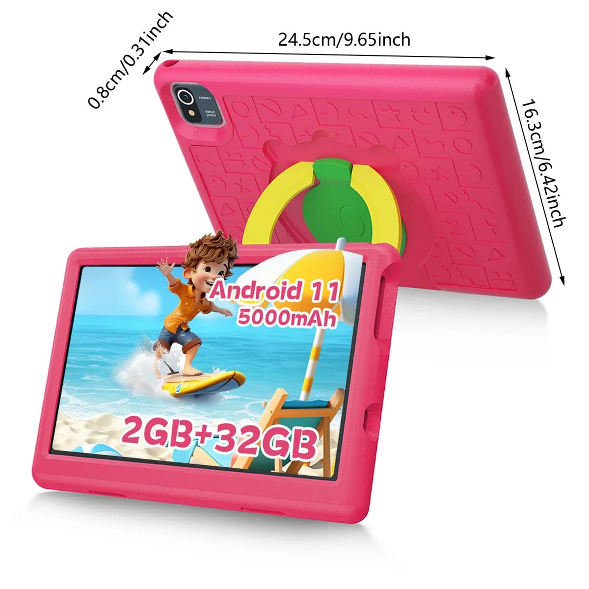 KT1008 Tablet for 10.1 inch Android 13 6GB RAM 64GB ROM 1TB expands WiFi 5000mAh battery double camera baby gift game